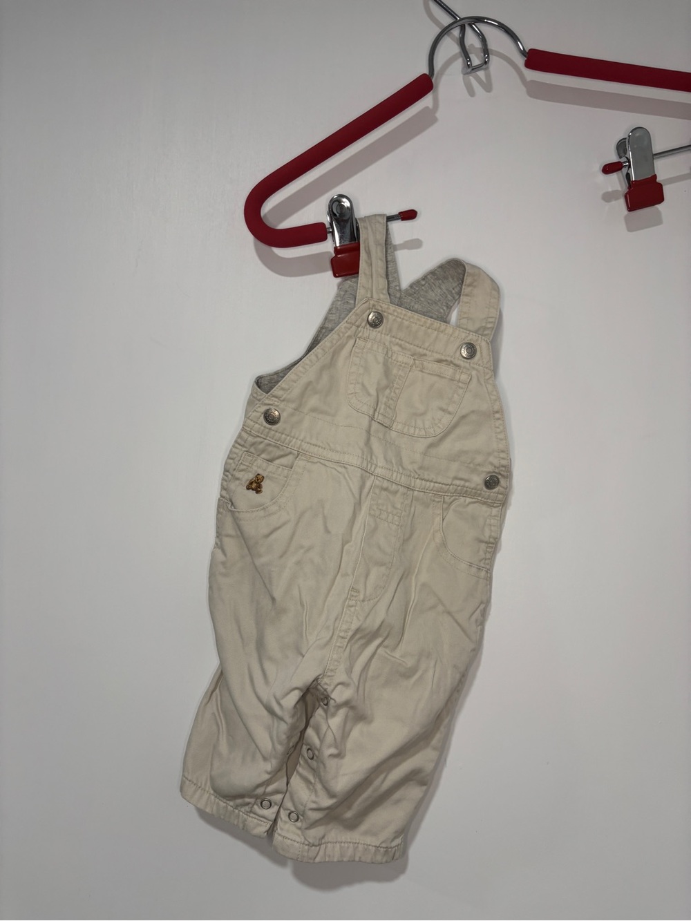 VINTAGE GAP Cream Toddler Overalls with Chest Pocket